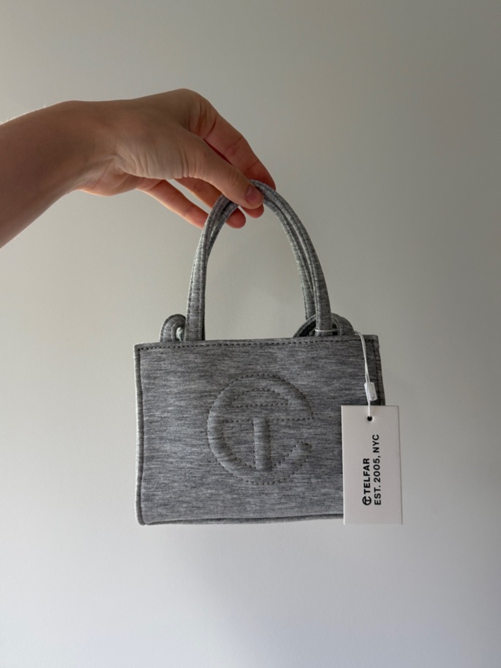 Telfar Heather Grey Mini Shopper